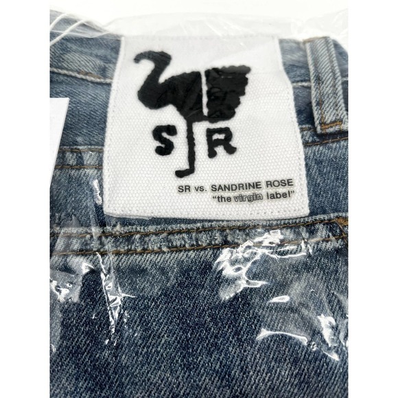 FREE People X Sandrine Rose Bermuda Jean Shorts Size 24 NWT - Picture 7 of 9